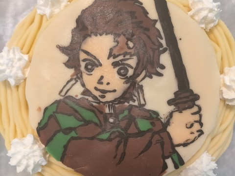さつまいもモンブランパイン入り☆鬼滅の刃ケーキ☆